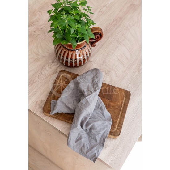 Soft linen kitchen towel 35x50 GREY